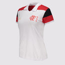 Polo Flamengo Júnior 92 Feminina Branca e Vermelha